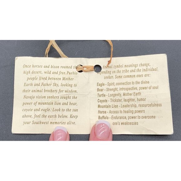 Ben Diller Raku Bear Vase With Native American Design 5.5"H x 5"W Handmade - Picture 8 of 9